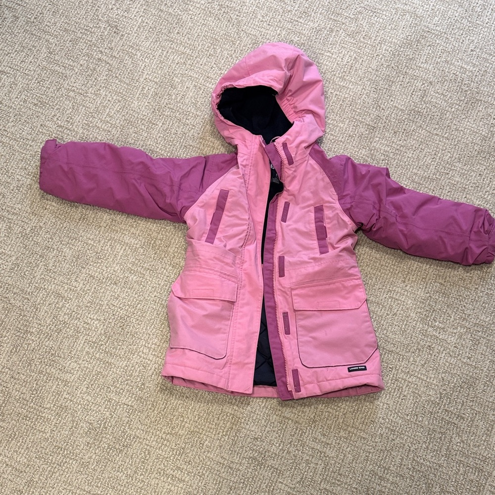 Lands' End Pink and Purple ski Jacket